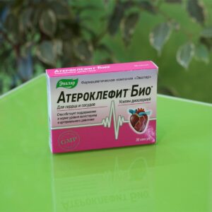 roze pakovanje Ateroklefit Bio preparata za snižavanje holesterola, 30 tableta