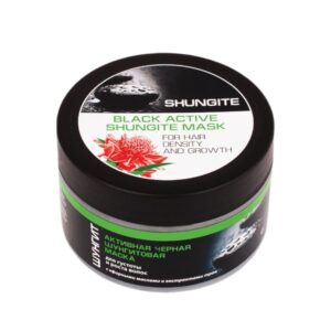 crno pakovanje maske za veću gustinu kose brenda ŠHUNGITE, 220ml