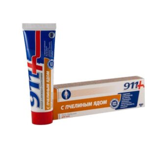 tuba naspram pakovanja gela sa pčelinjim otrovom za zglobove i leđa brenda 911, 100ml